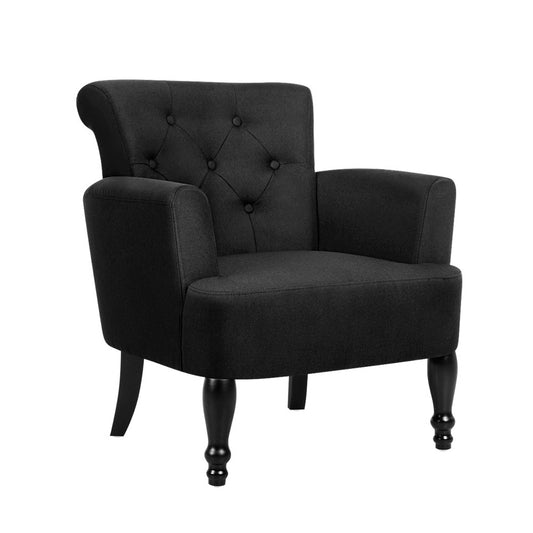 Artiss Armchair Wingback Charcoal Lothair-0