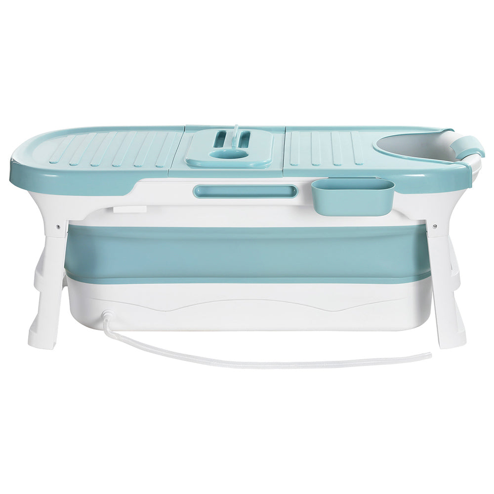 Weisshorn Foldable Bathtub Portable Folding Water Spa with Cover Plate 136x62cm-2