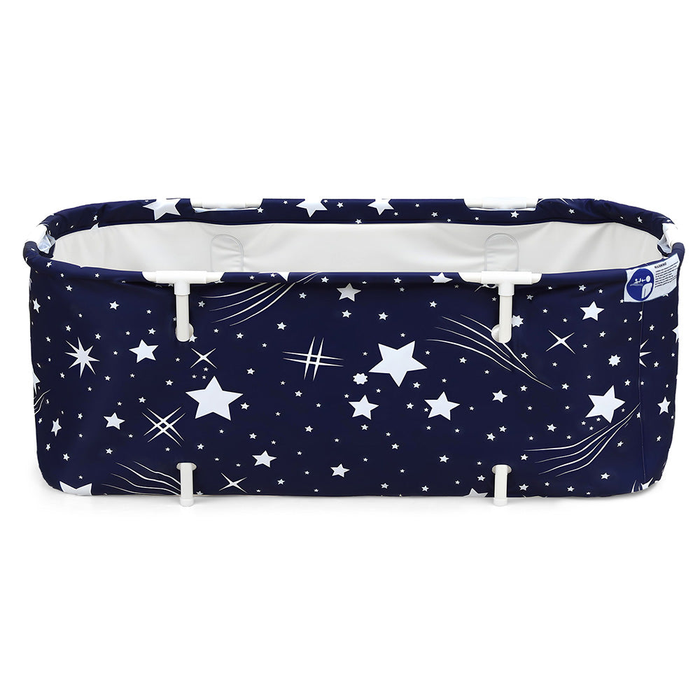 Weisshorn Foldable Bathtub PVC SPA Bucket Inflatable Cushion 134x65cm Star Navy-2