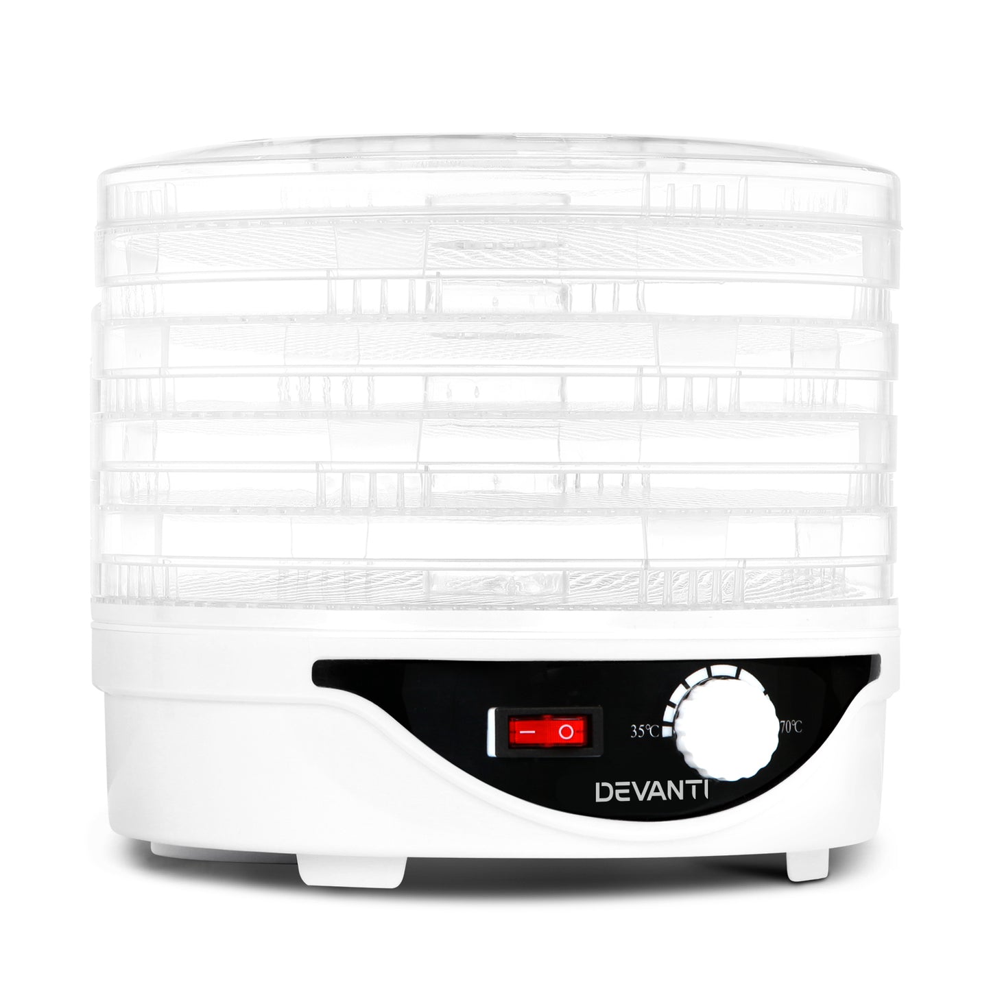 Devanti 5 Trays Food Dehydrator Fruit Dehydrators Pet Beef Jerky Dryer White-0