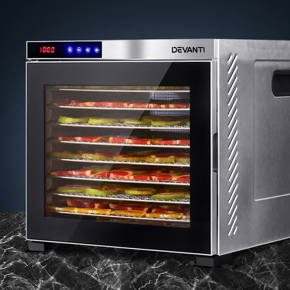 Devanti 10 Trays Food Dehydrator Stainless Steel Tray-6