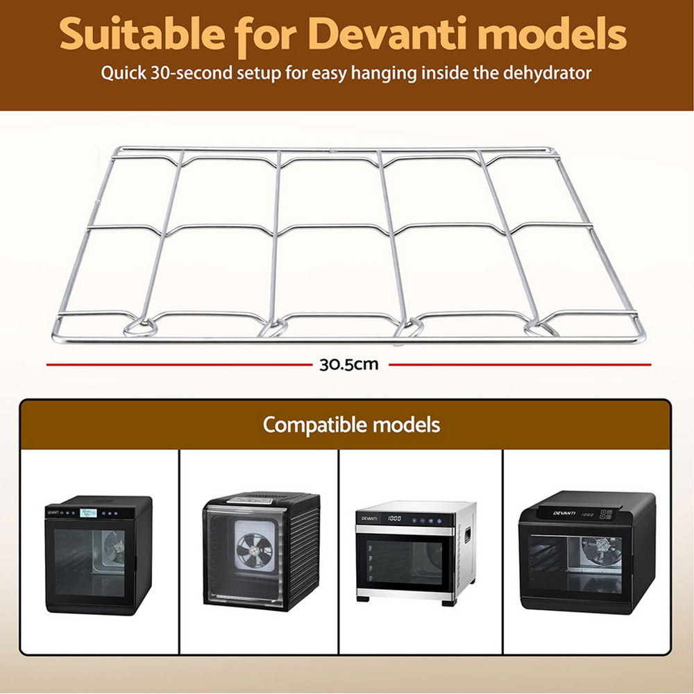 Devanti 304 Stainless Steel Hanging Rack Accessory for Food Dehydrator-5