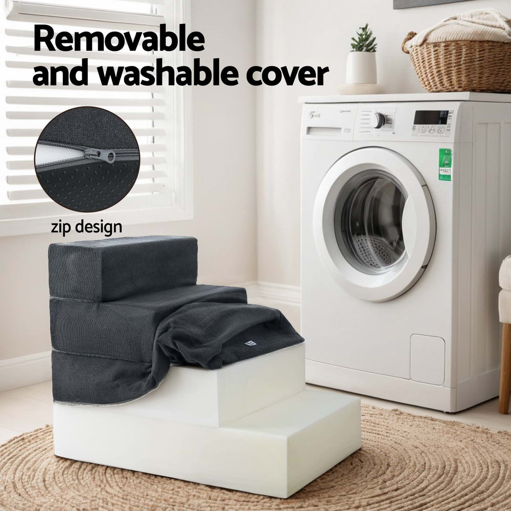 i.Pet Dog Ramp Foam Dog Cover Stairs Portable Cat Ladder For Sofa Bed 4 Steps-5