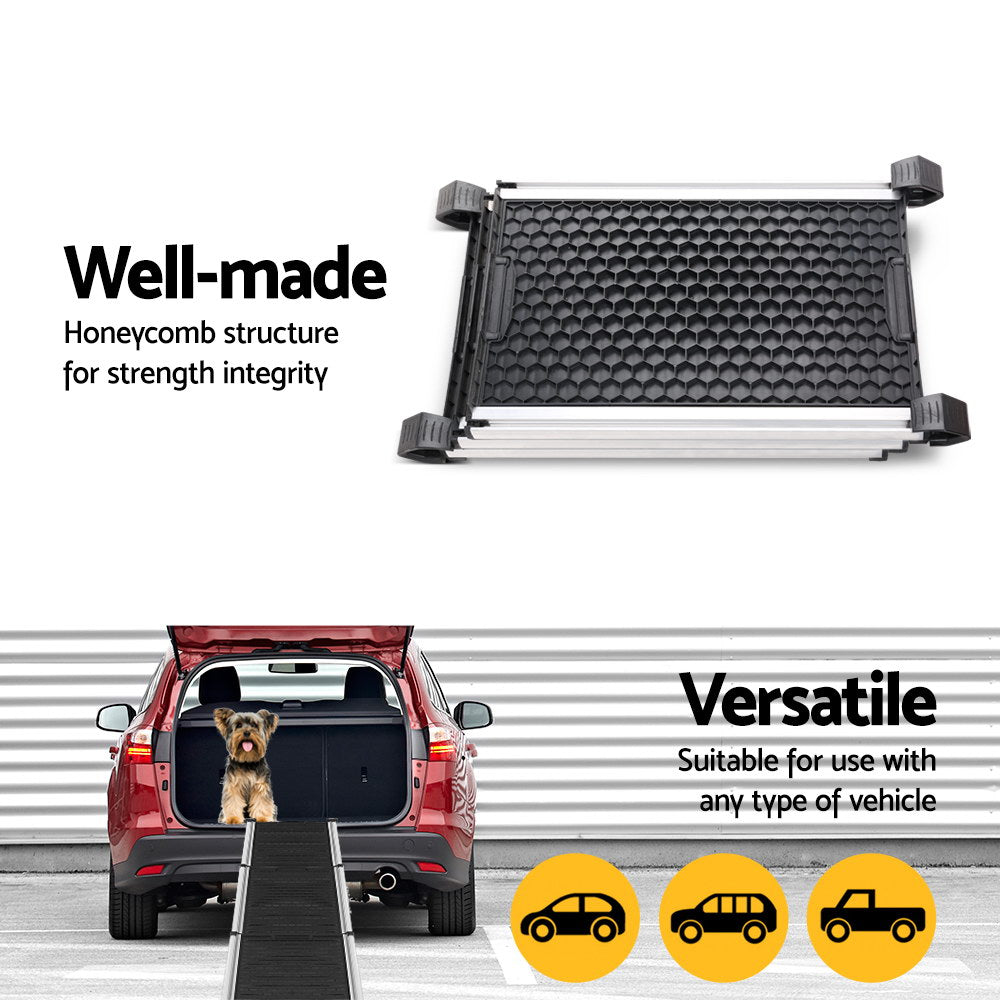 i.Pet Dog Ramp Pet Stairs Steps Car SUV Foldable Portable Ladder Adjustable-6