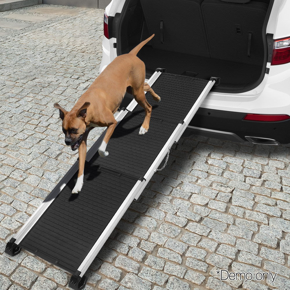 i.Pet Dog Ramp Pet Stairs Steps Car SUV Foldable Portable Ladder Adjustable-7