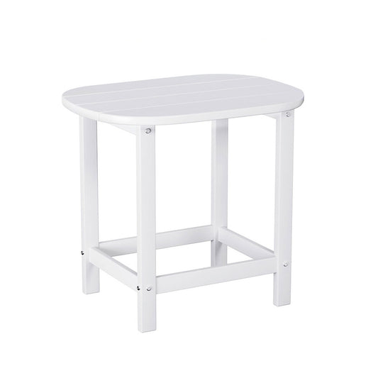 Gardeon Outdoor Coffee Side Table HDPE Desk Patio Furniture Camping Garden White-0