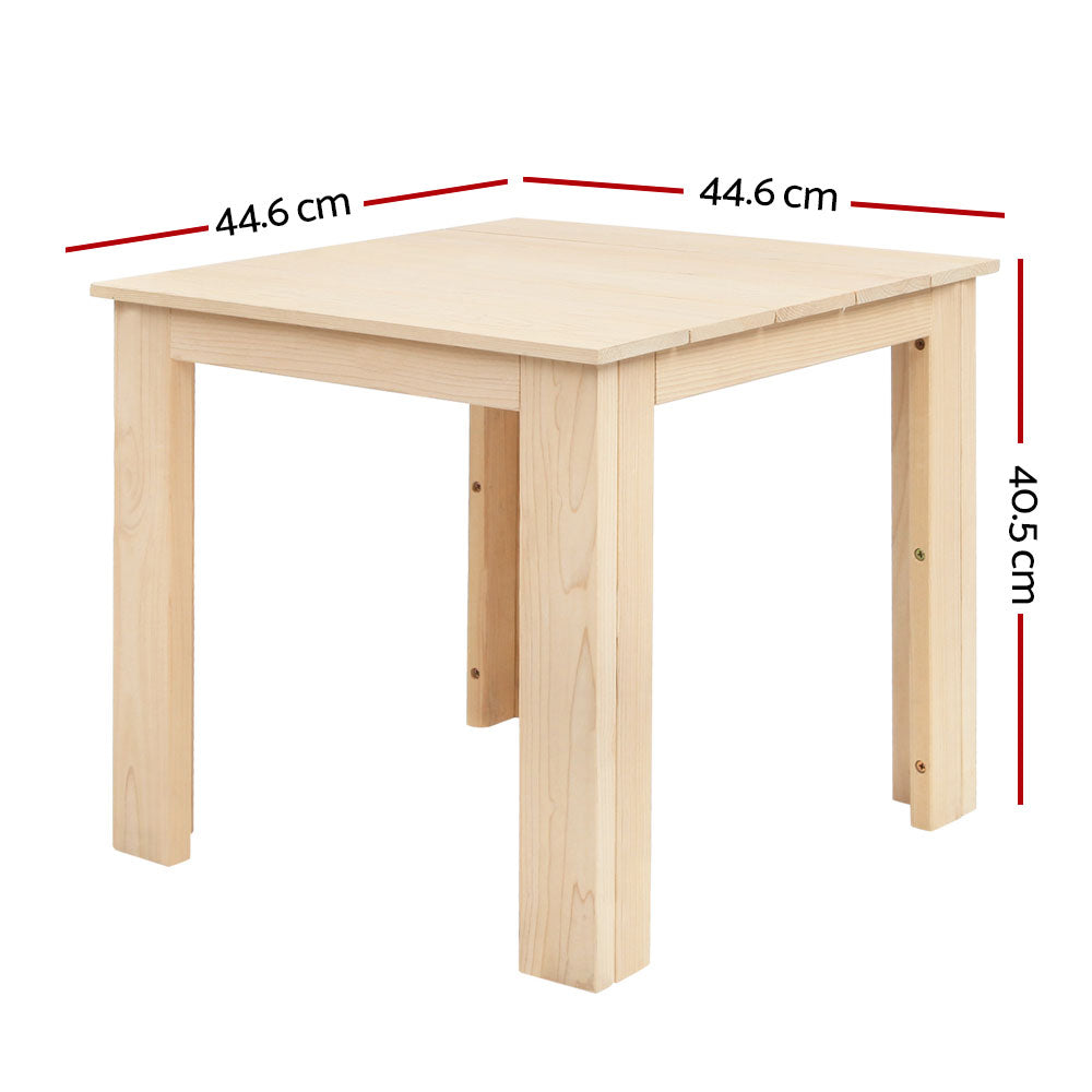 Gardeon Coffee Side Table Wooden Desk Outdoor Furniture Camping Garden Natural-1