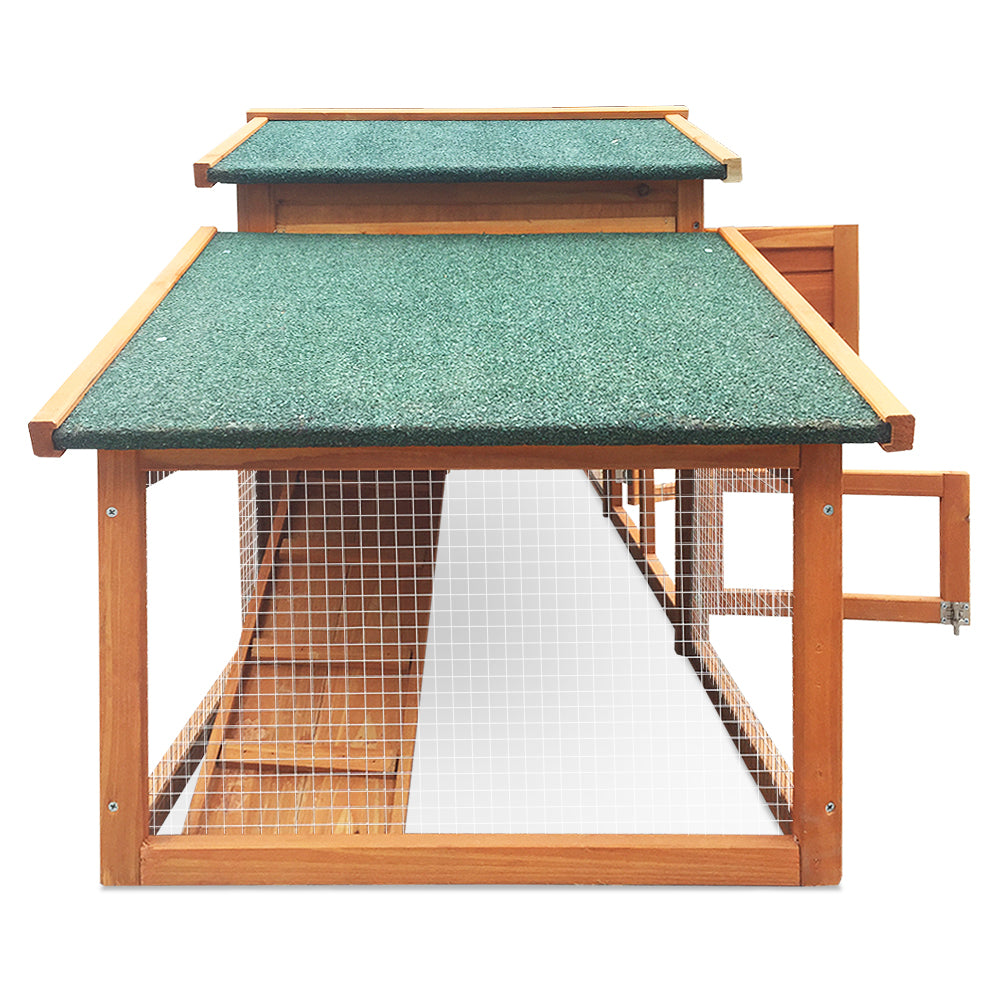 i.Pet Chicken Coop Rabbit Hutch 169cm x 52cm x 72cm Large House Outdoor Wooden Run Cage-3