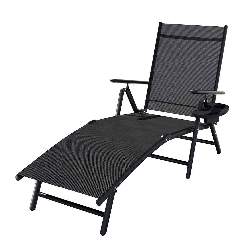 Gardeon Sun Lounge Outdoor Lounger Aluminium Folding Beach Chair Camping Patio-0