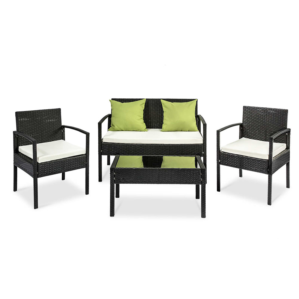 Gardeon Outdoor Sofa Set Wicker Lounge Setting Table and Chairs Patio Furniture-6