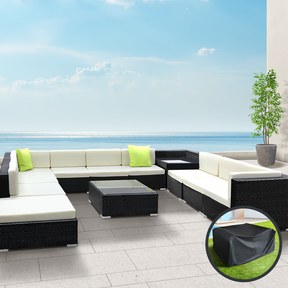 Gardeon 12PC Sofa Set with Storage Cover Outdoor Furniture Wicker-7