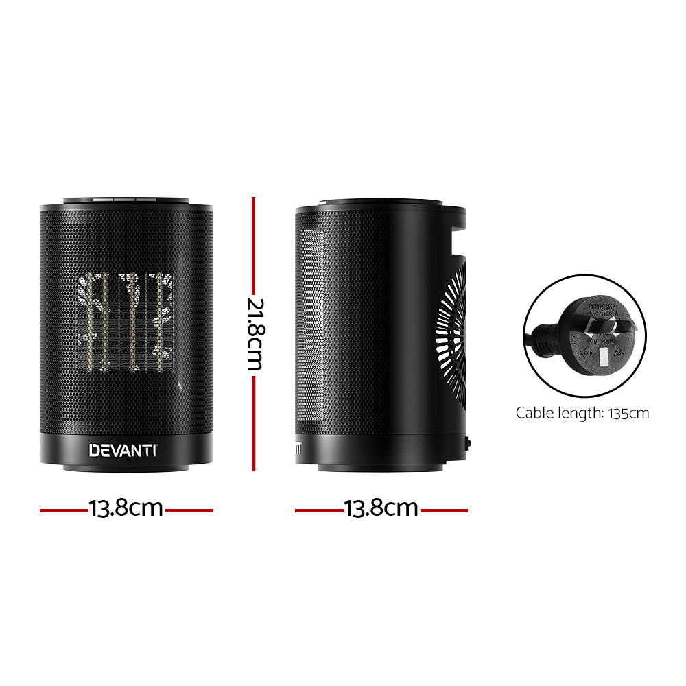 Devanti Electric Fan Heater 1200W-1