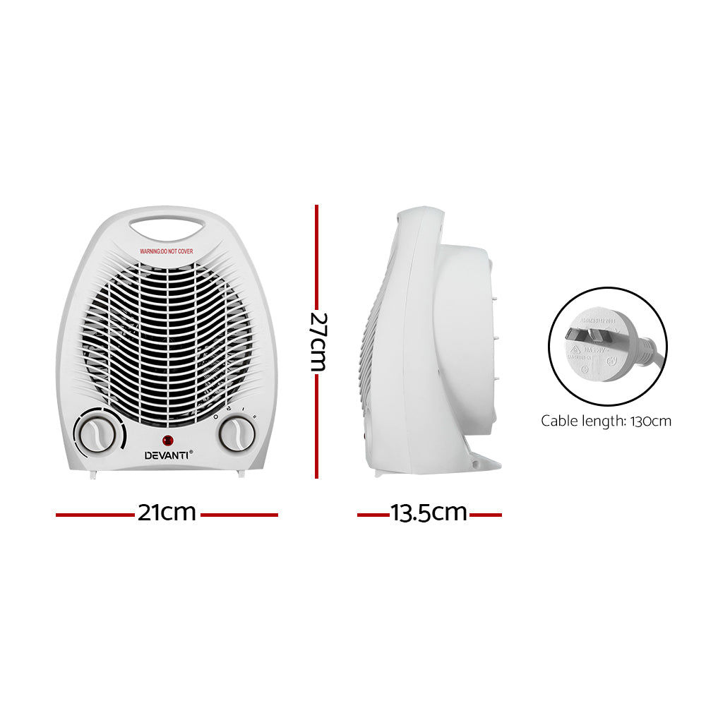 Devanti Electric Fan Heater 2000W-1