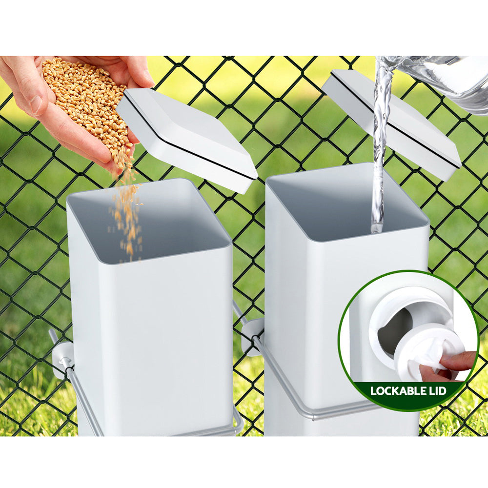 Giantz Chicken Feeder 4L Water Dispenser Automatic Waterer-4