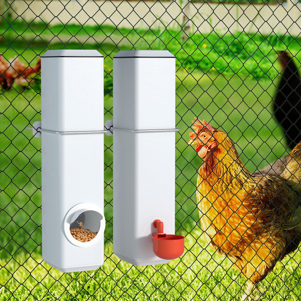 Giantz Chicken Feeder 4L Water Dispenser Automatic Waterer-6