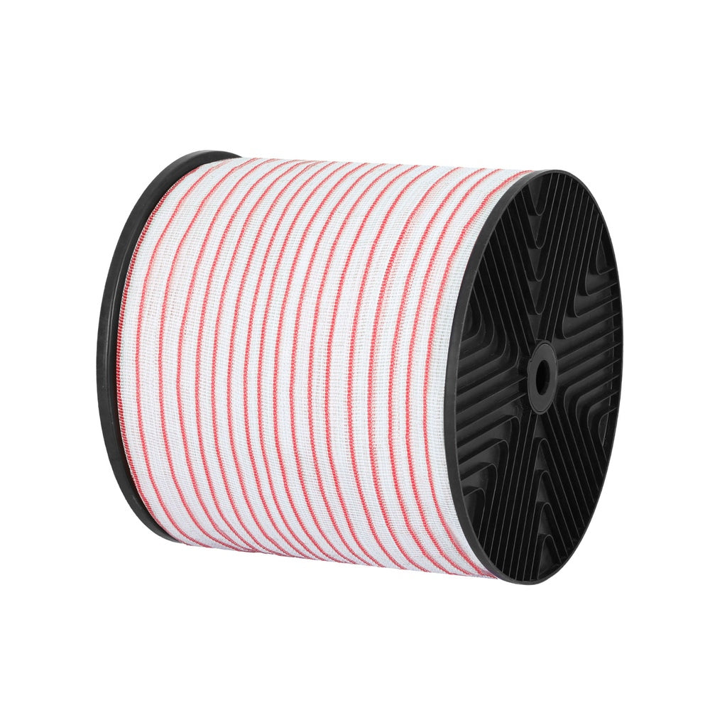 Giantz Electric Fence Tape Polytape 400M Electric Fence Wire Red White-0
