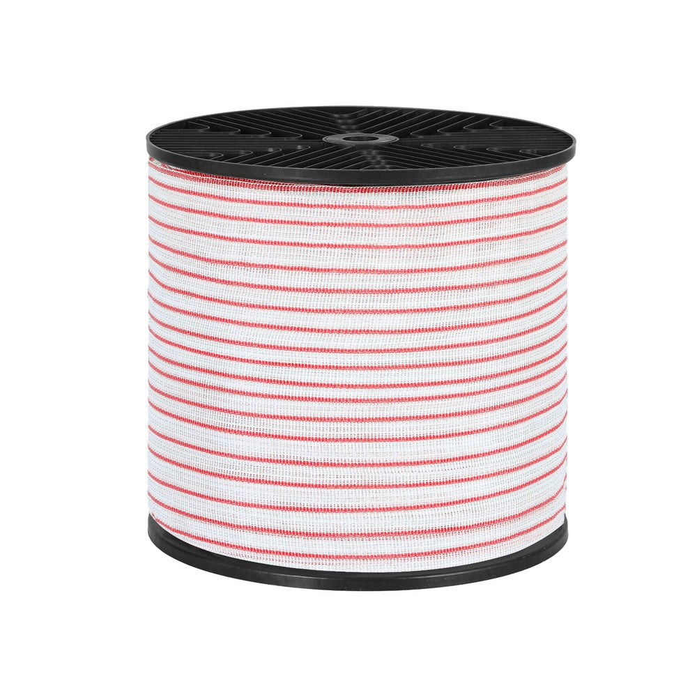 Giantz Electric Fence Tape Polytape 400M Electric Fence Wire Red White-2