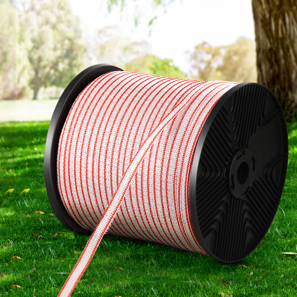 Giantz Electric Fence Poly Tape 400M Insulator-0