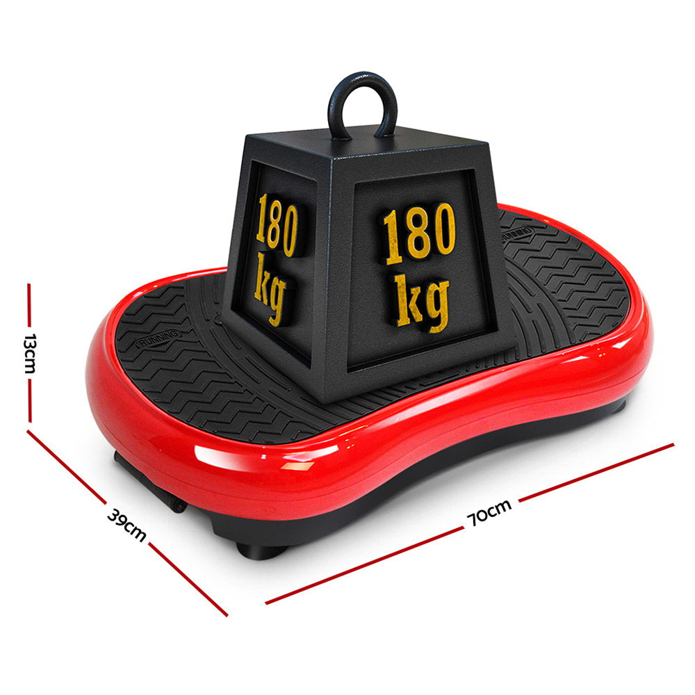 Everfit Vibration Machine Platform Vibrator Resistance Rope Home Fitness Red-1