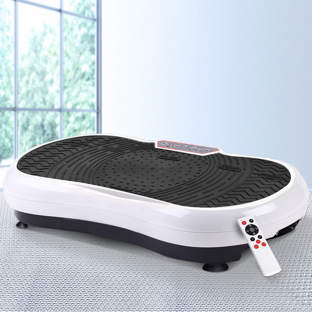 Everfit Vibration Machine Platform Vibrator Resistance Rope Home Fitness White-7