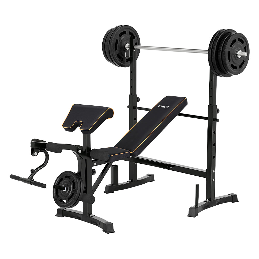 Everfit Weight Bench 10 in 1 Bench Press Home Gym Station 330kg Capacity-0