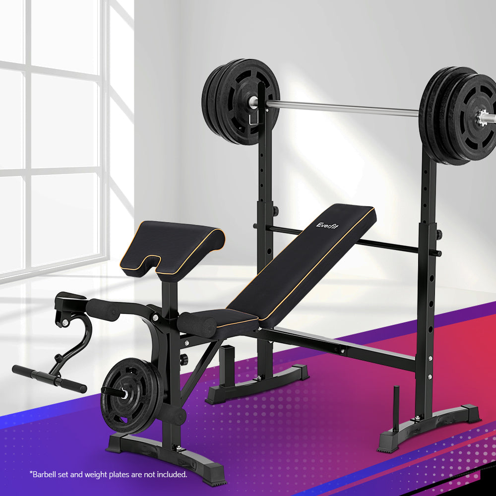 Everfit Weight Bench 10 in 1 Bench Press Home Gym Station 330kg Capacity-6