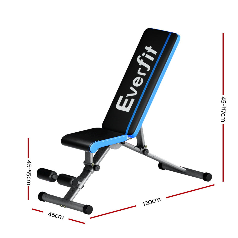 Everfit Weight Bench Adjustable FID Bench Press Home Gym 330kg Capacity-1