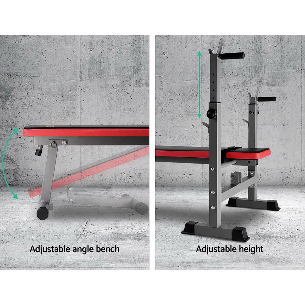 Everfit Weight Bench Squat Rack Bench Press Home Gym Equipment 200kg-2