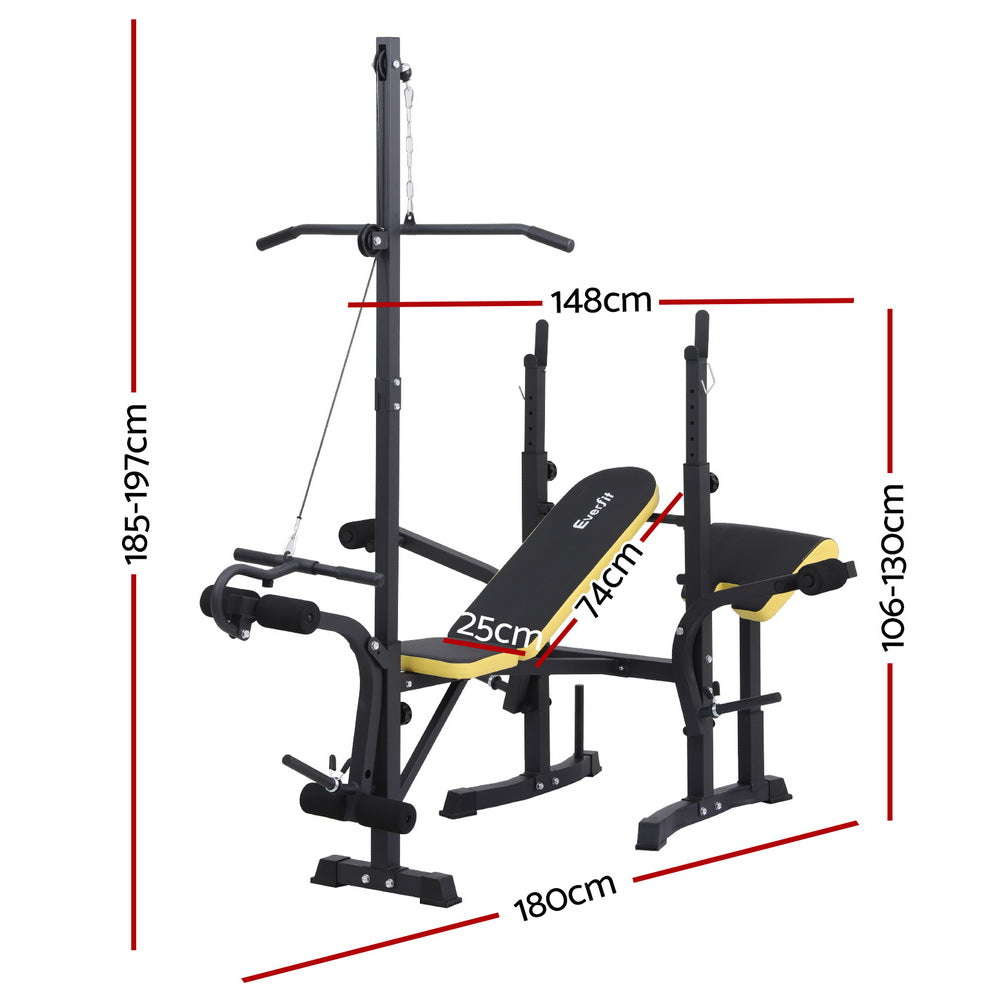 Everfit  Weight Bench 14in1 Press Multi-Station Fitness Home Gym Equipment-1