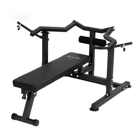Everfit Chest Press Machine Home Gym Equipment Folding Workout Bench with Independent Arms Black-0