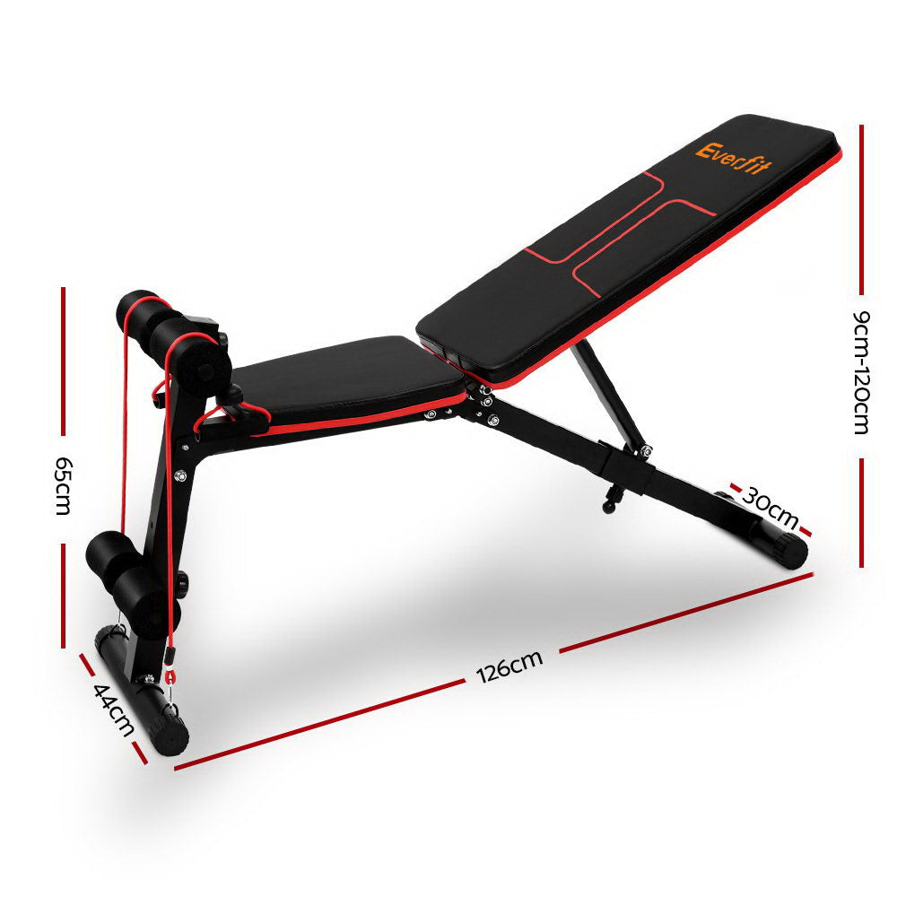 Everfit Weight Bench Adjustable FID Bench Press Home Gym 150kg Capacity-1