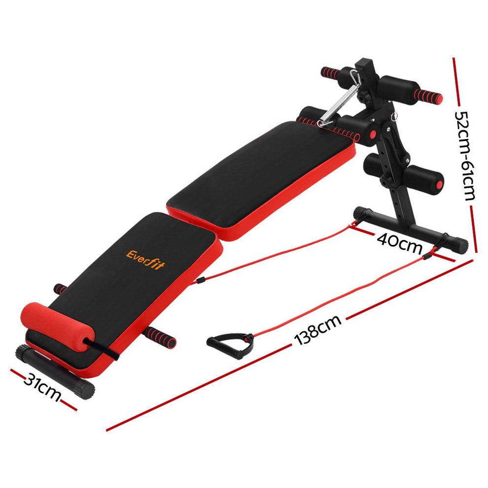 Everfit Weight Bench Sit Up Bench Press Foldable Home Gym Equipment ...