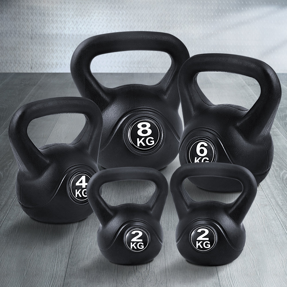 Everfit 22kg Kettlebell Set Weight Lifting Kettlebells Bench Dumbbells Gym Home-7