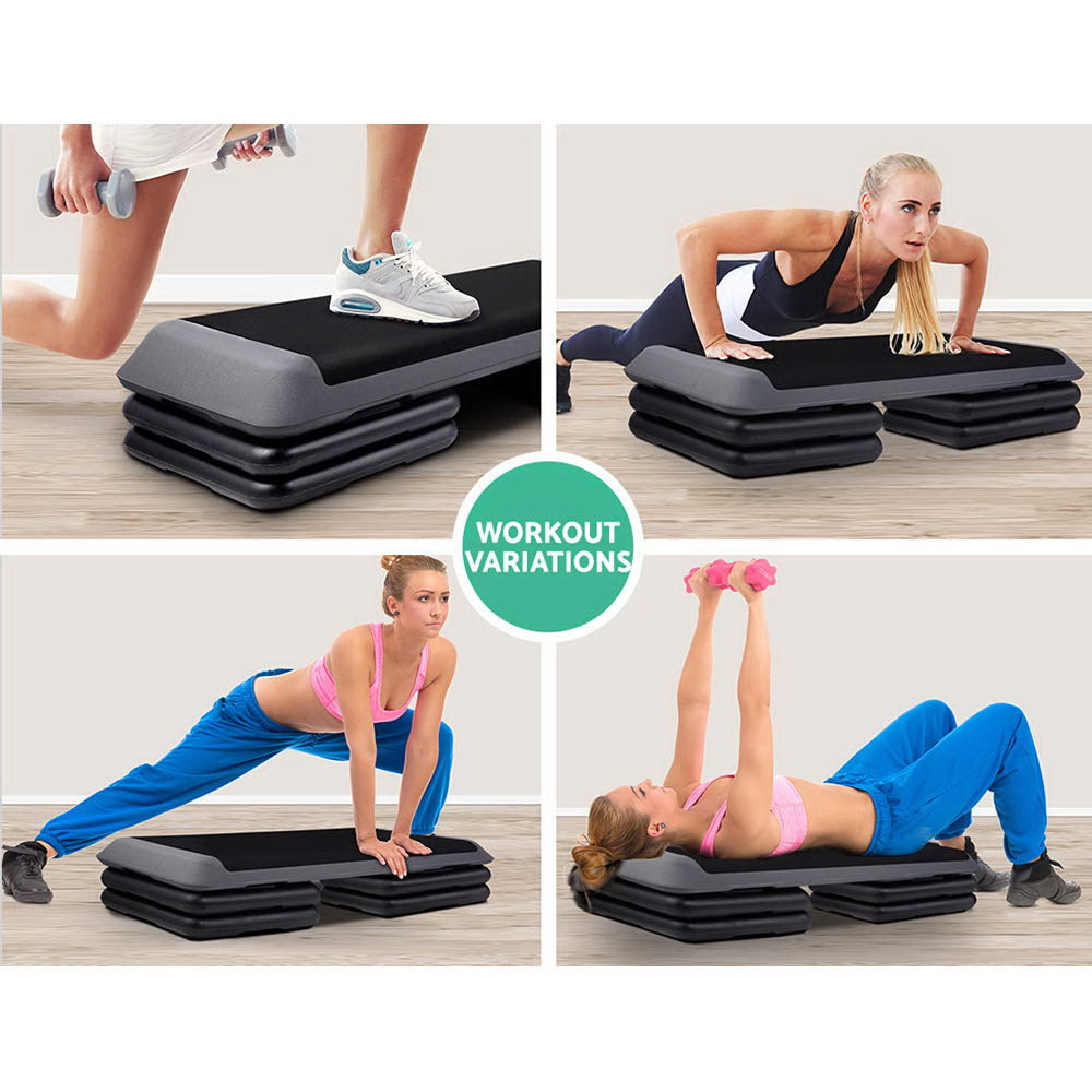 Everfit 2X Aerobic Step Riser Exercise Stepper Block Gym Home Fitness-3