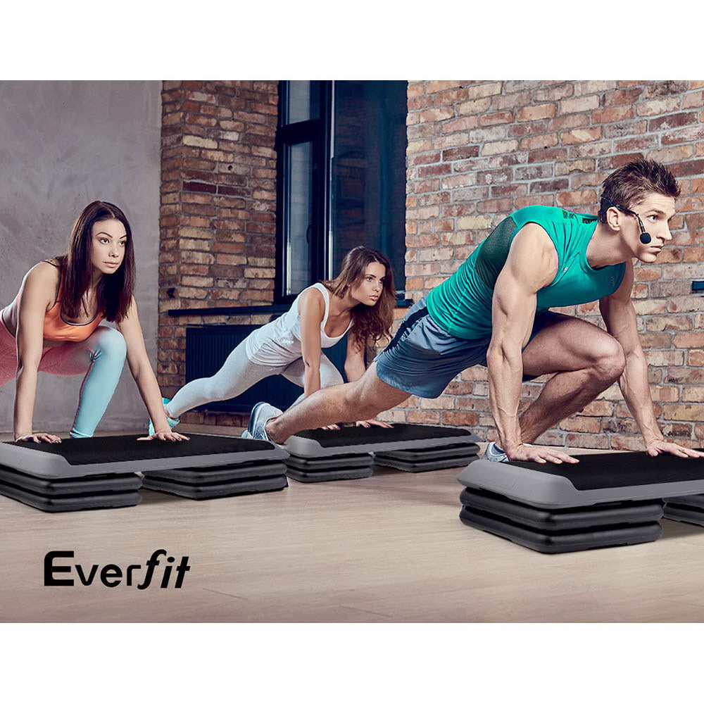 Everfit 2X Aerobic Step Riser Exercise Stepper Block Gym Home Fitness-5