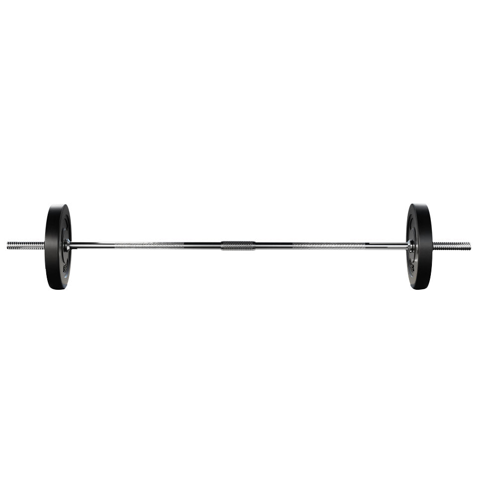 Everfit 18kg Barbell Set Weight Plates Bar Lifting Bench 168cm-2