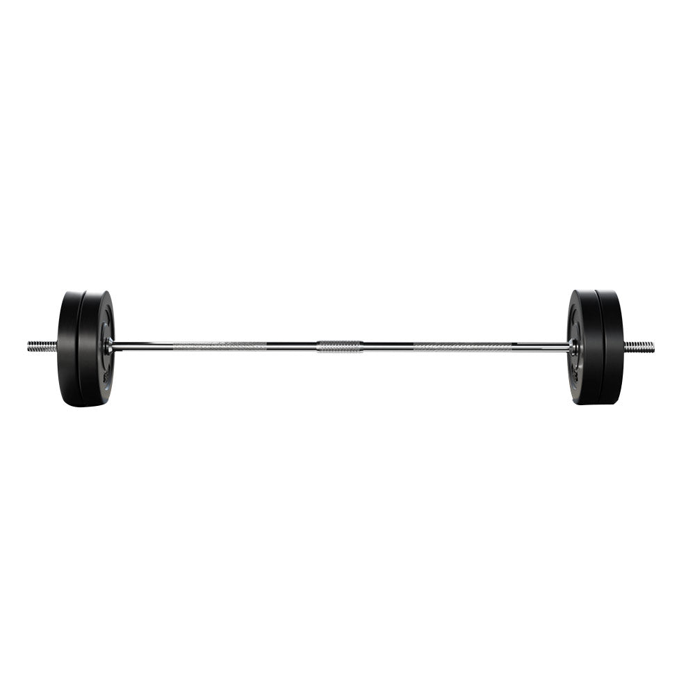 Everfit 28kg Barbell Set Weight Plates Bar Lifting Bench 168cm-2