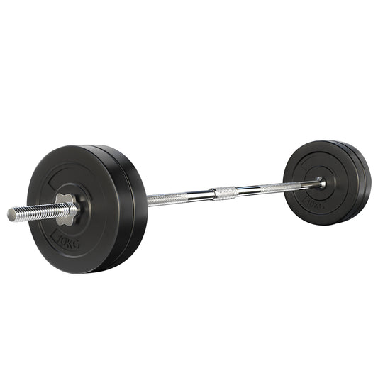 Everfit 48kg Barbell Set Weight Plates Bar Lifting Bench 168cm-0