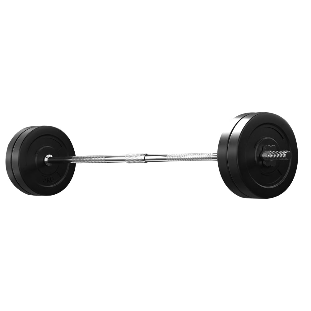 Everfit 48kg Barbell Set Weight Plates Bar Lifting Bench 168cm-3