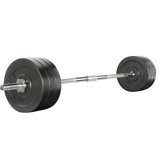 Everfit 68kg Barbell Set Weight Plates Bar Lifting Bench 168cm-0