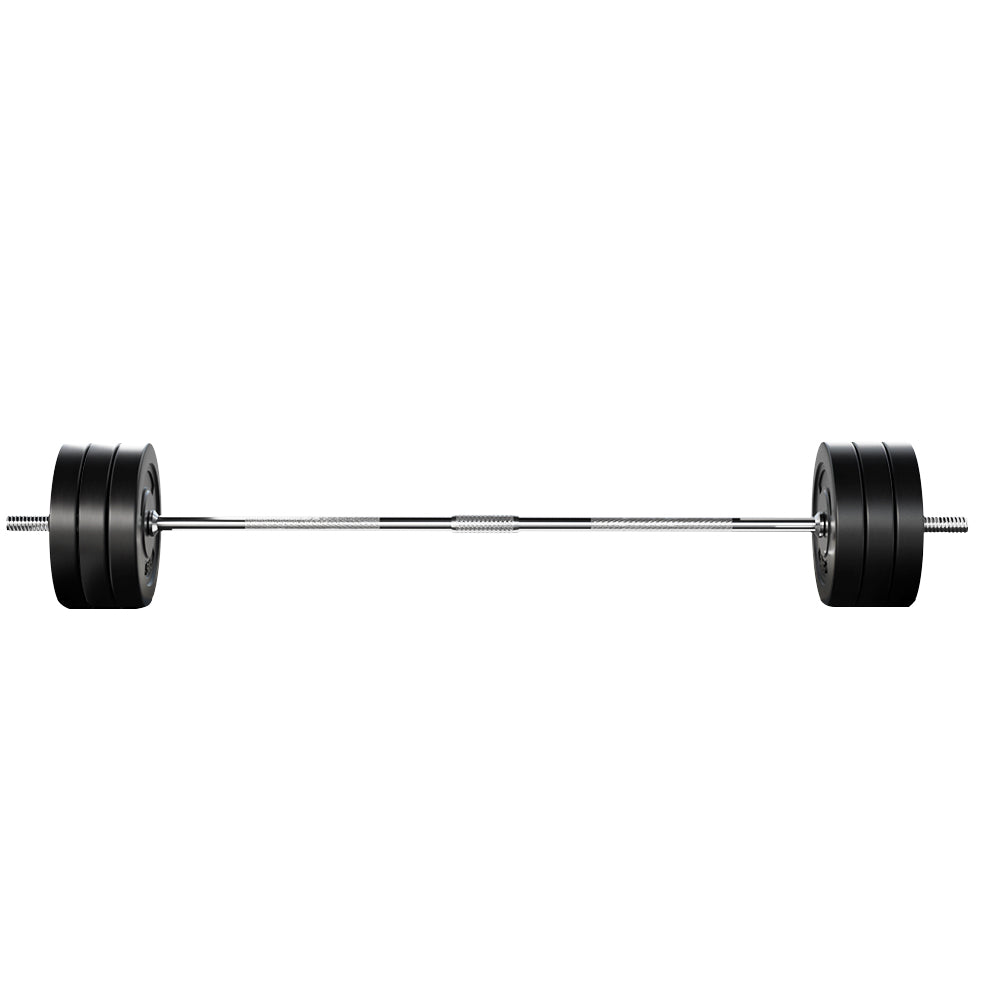 Everfit 68kg Barbell Set Weight Plates Bar Lifting Bench 168cm-2