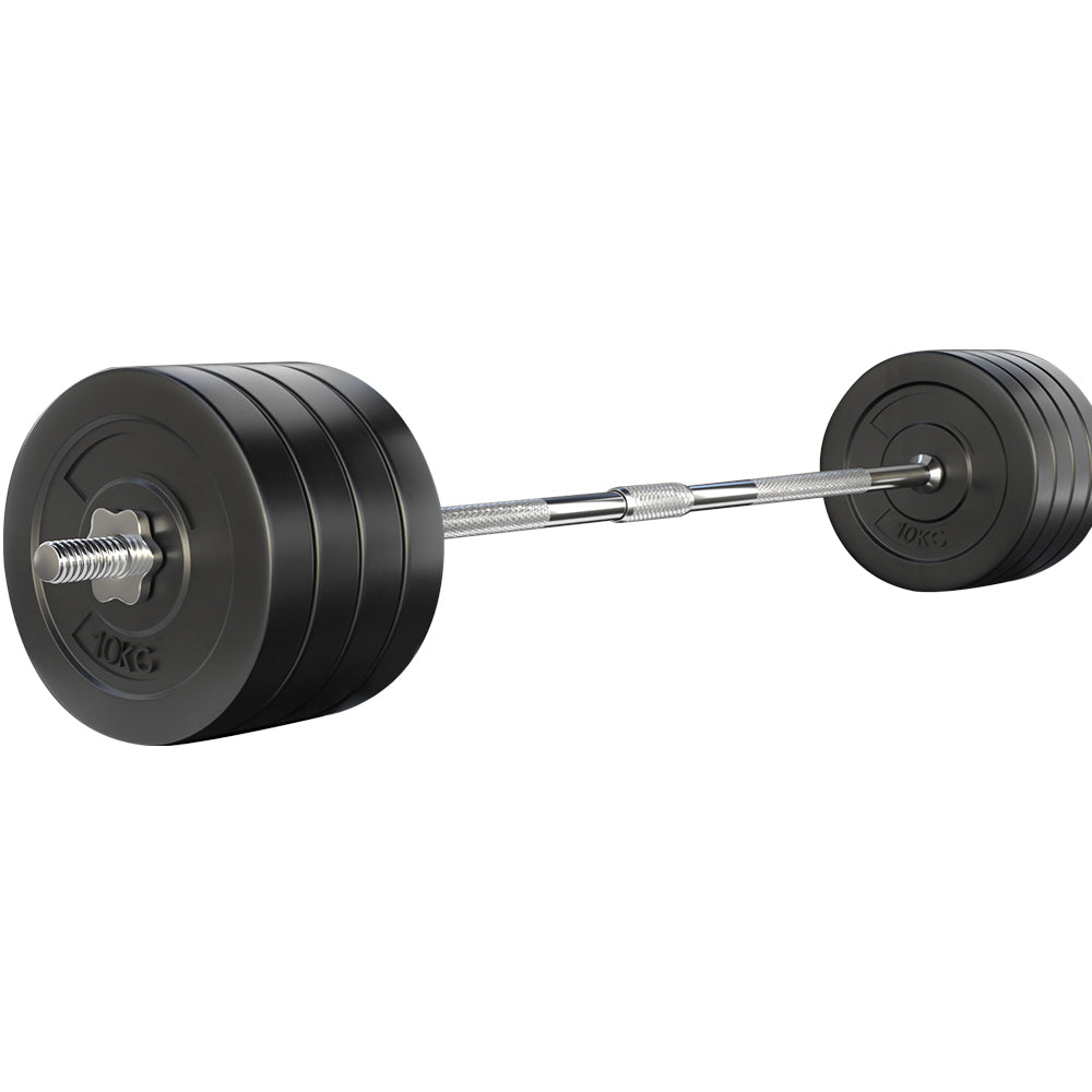 Everfit 88kg Barbell Set Weight Plates Bar Lifting Bench 168cm-0