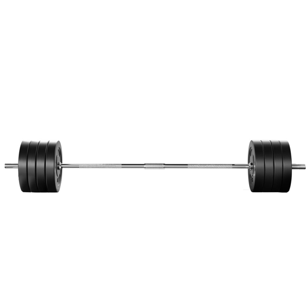 Everfit 88kg Barbell Set Weight Plates Bar Lifting Bench 168cm-2