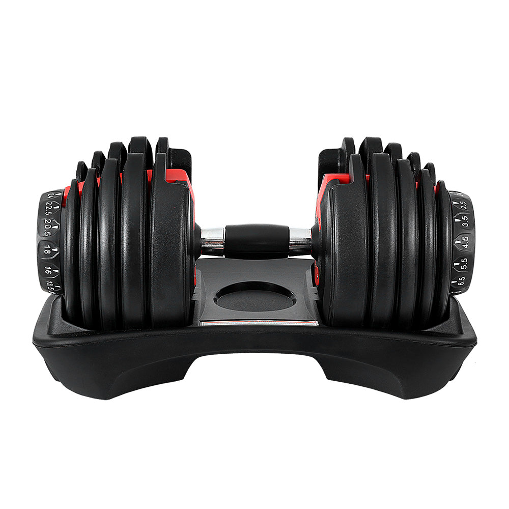 Everfit 24kg Dumbbells Adjustable Dumbbell Weight Plates Home Gym-2