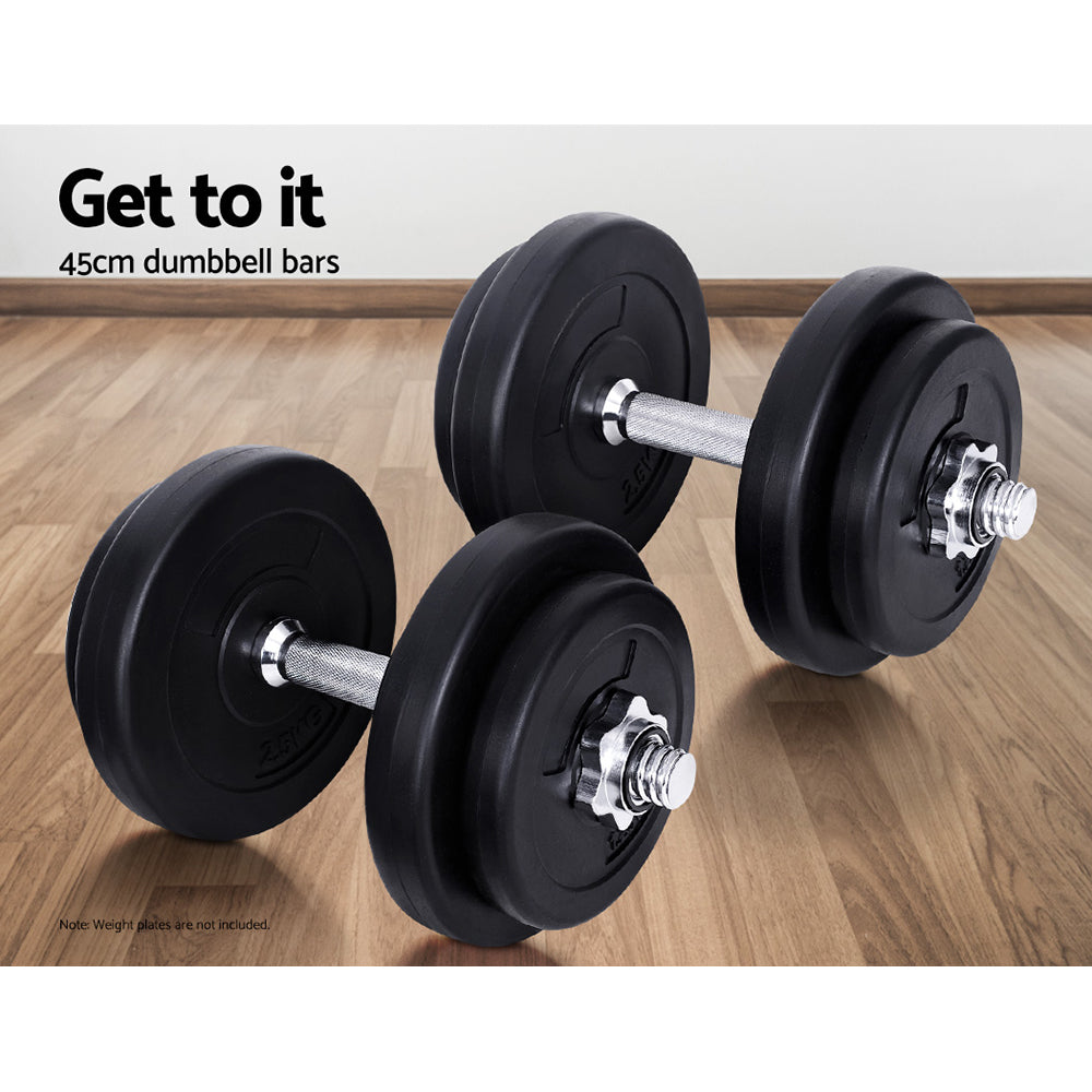 Everfit 45cm Dumbbell Bar Gym Home Exercise 150kg Capacity-4