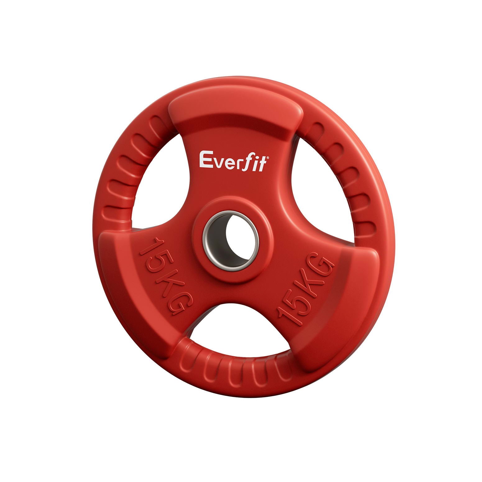 Everfit Weight Plates Standard 15kg Dumbbell Barbell Plate Weight Lifting Home Gym Red-0