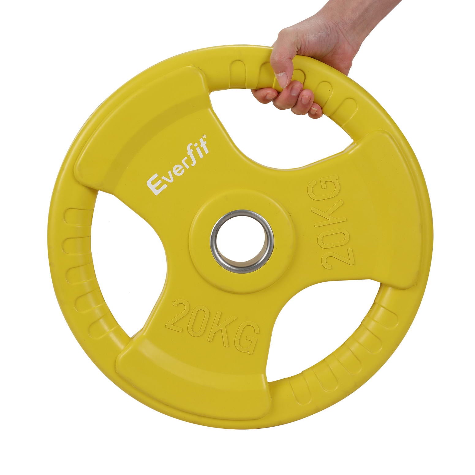 Everfit Weight Plates Standard 20kg Dumbbell Barbell Plate Weight Lifting Home Gym Yellow-2