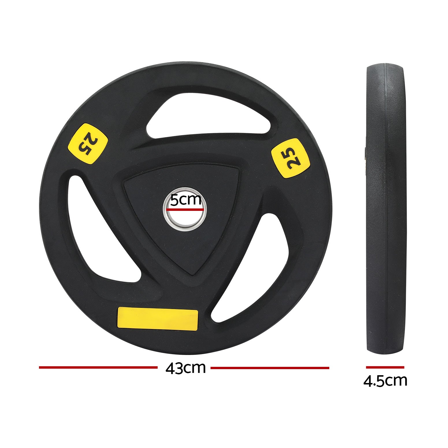 Everfit Weight Plates Standard 25kg Dumbbells Barbells Plate Weight Lifting Home Gym-1