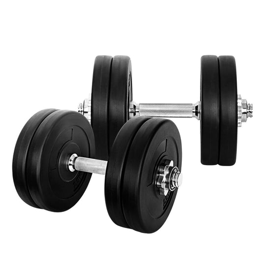 Everfit 25kg Dumbbell Set Weight Plates Dumbbells Lifting Bench-0