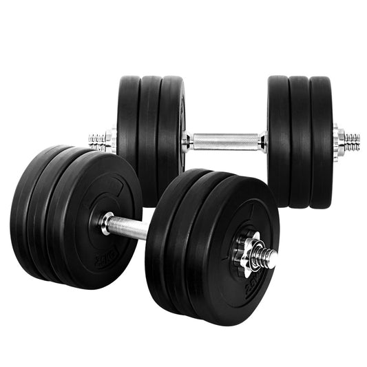 Everfit 35kg Dumbbell Set Weight Plates Dumbbells Lifting Bench-0